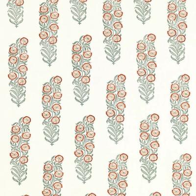Sanganeri Block Print Tuscan Pink/Eau de Nil