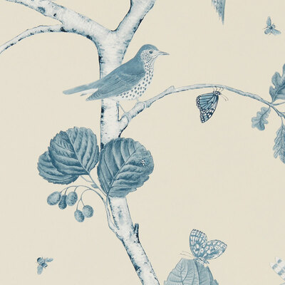 Woodland Chorus Indigo/Ecru