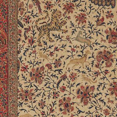 Mughal Menagerie Indigo/Madder