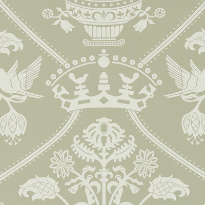 Highgrove Damask Silver Green